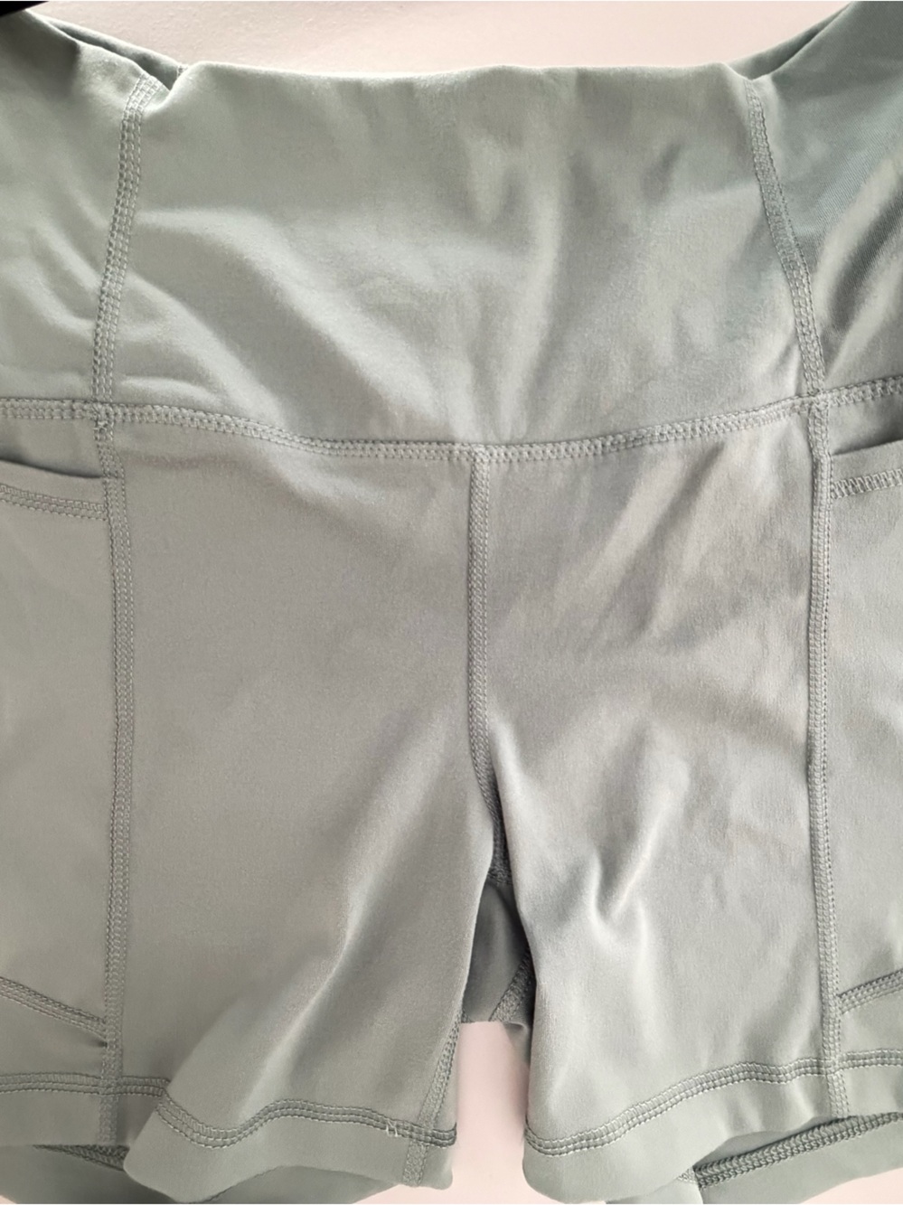 Medium Yogalicious Forza 5” High-Waist Sage Green Women’s Athletic Shorts